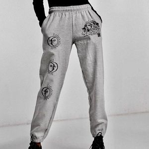 Heather gray moon sweatpants